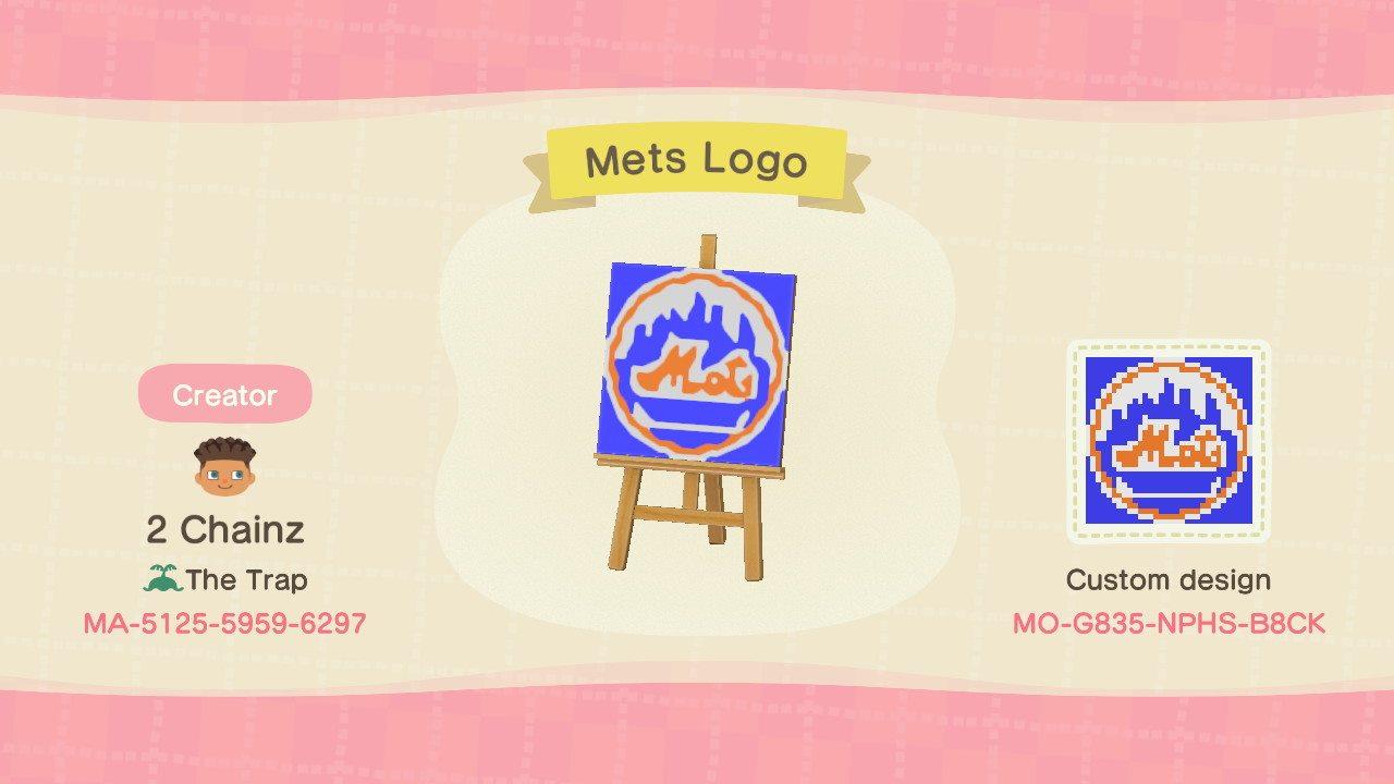 Animal Crossing Design Code: MO-G835-NPHS-B8CK Mets Logo