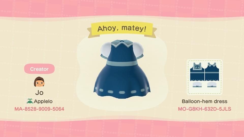Animal Crossing Design Code: MO-G8KH-632D-5JLS Ahoy, Matey!
