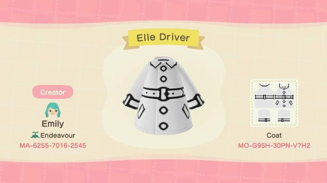 Animal Crossing Design Code: MO-G95H-30PN-V7H2 Elle Drive Kill Bill