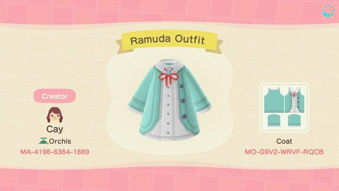 Animal Crossing Design Code: MO-G9V2-WRVF-RQCB Ramuda Outfit