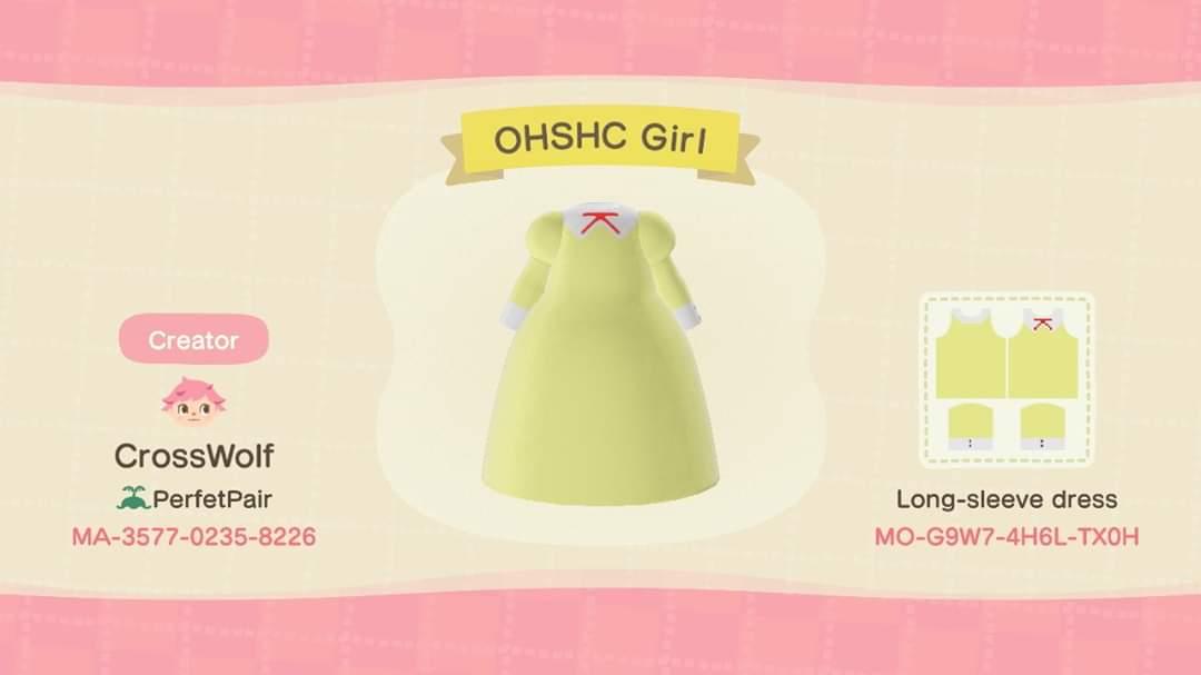 Animal Crossing Design Code: MO-G9W7-4H6L-TX0H OHSHC Girl