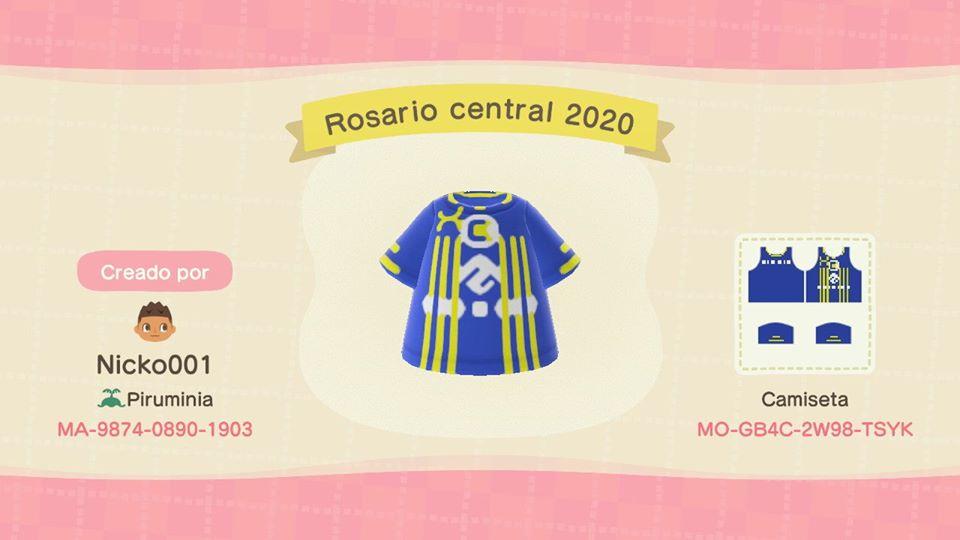 Animal Crossing Design Code: MO-GB4C-2W98-TSYK Rosario central 2020