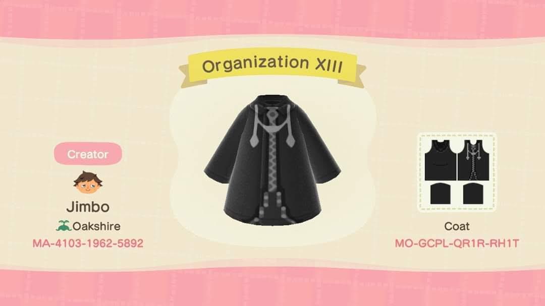 Animal Crossing Design Code: MO-GCPL-QR1R-RH1T Organization XIII