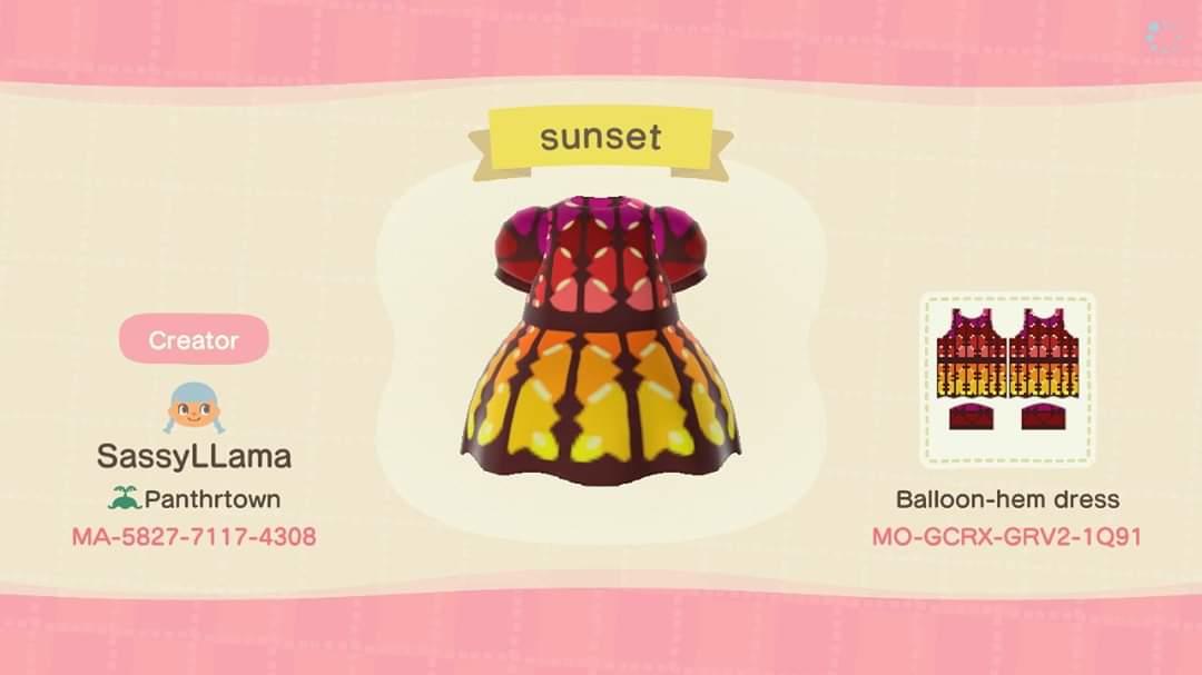 Animal Crossing Design Code: MO-GCRX-GRV2-1Q91 Sunset