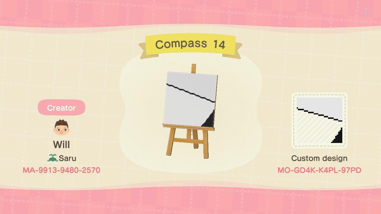 Animal Crossing Design Code: MO-GD4K-K4PL-97PD Compass 14