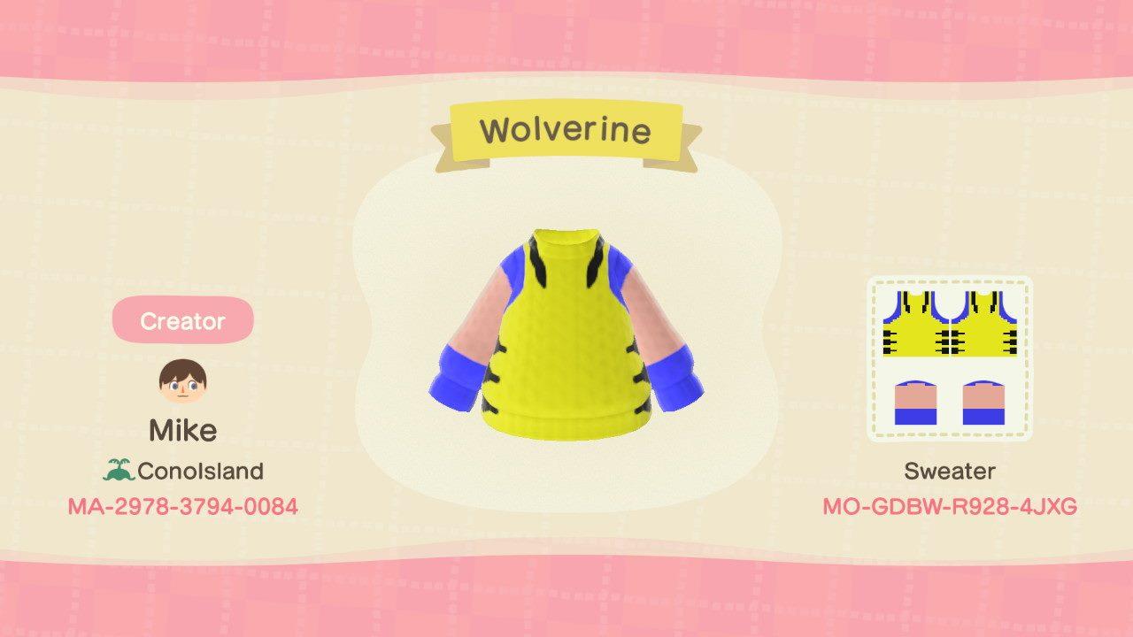 Animal Crossing Design Code: MO-GDBW-R928-4JXG Wolverine