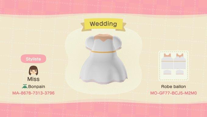 Animal Crossing Design Code: MO-GF77-BCJ5-M2M0 bridesmaid