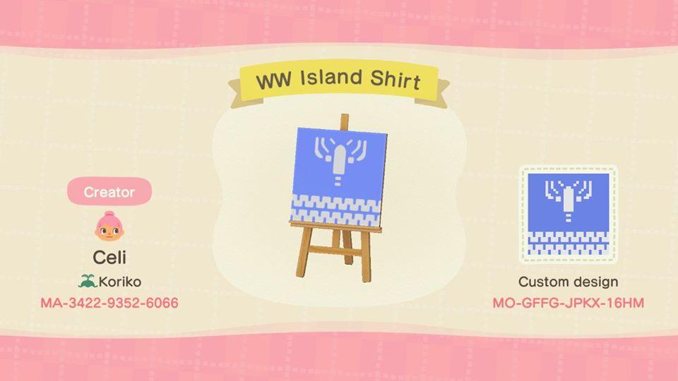Animal Crossing Design Code: MO-GFFG-JPKX-16HM WW Island Shirt