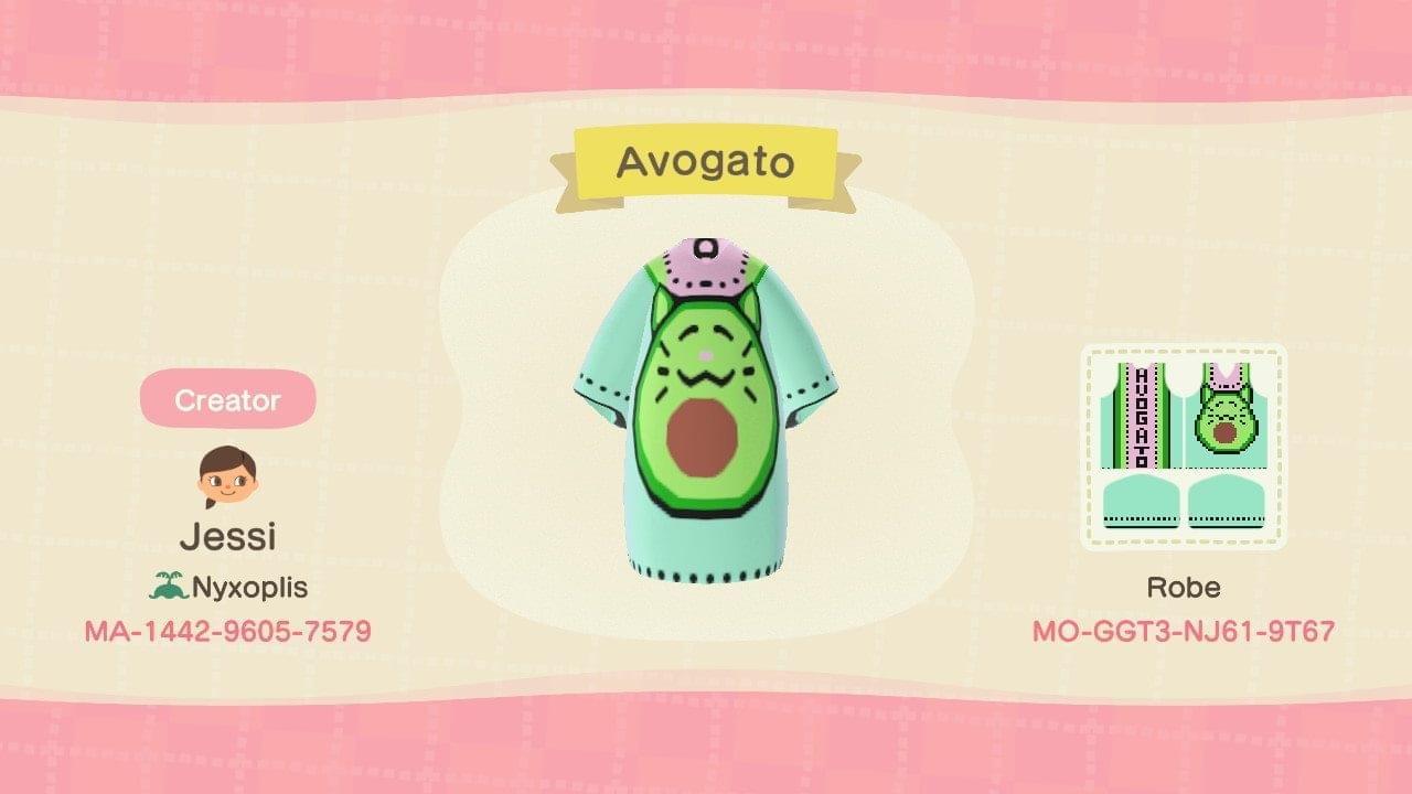 Animal Crossing Design Code: MO-GGT3-NJ61-9T67 Avogato