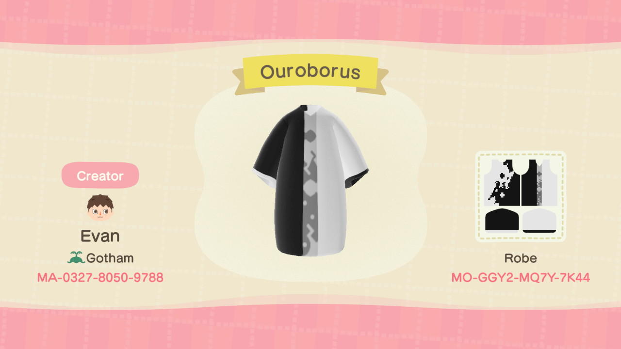 Animal Crossing Design Code: MO-GGY2-MQ7Y-7K44 Ouroborus