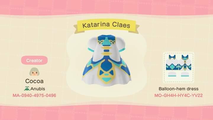 Animal Crossing Design Code: MO-GH4H-HY4C-YV22 Katarina Claes