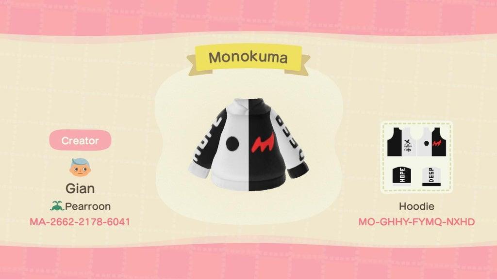 Animal Crossing Design Code: MO-GHHY-FYMQ-NXHD Monokuma