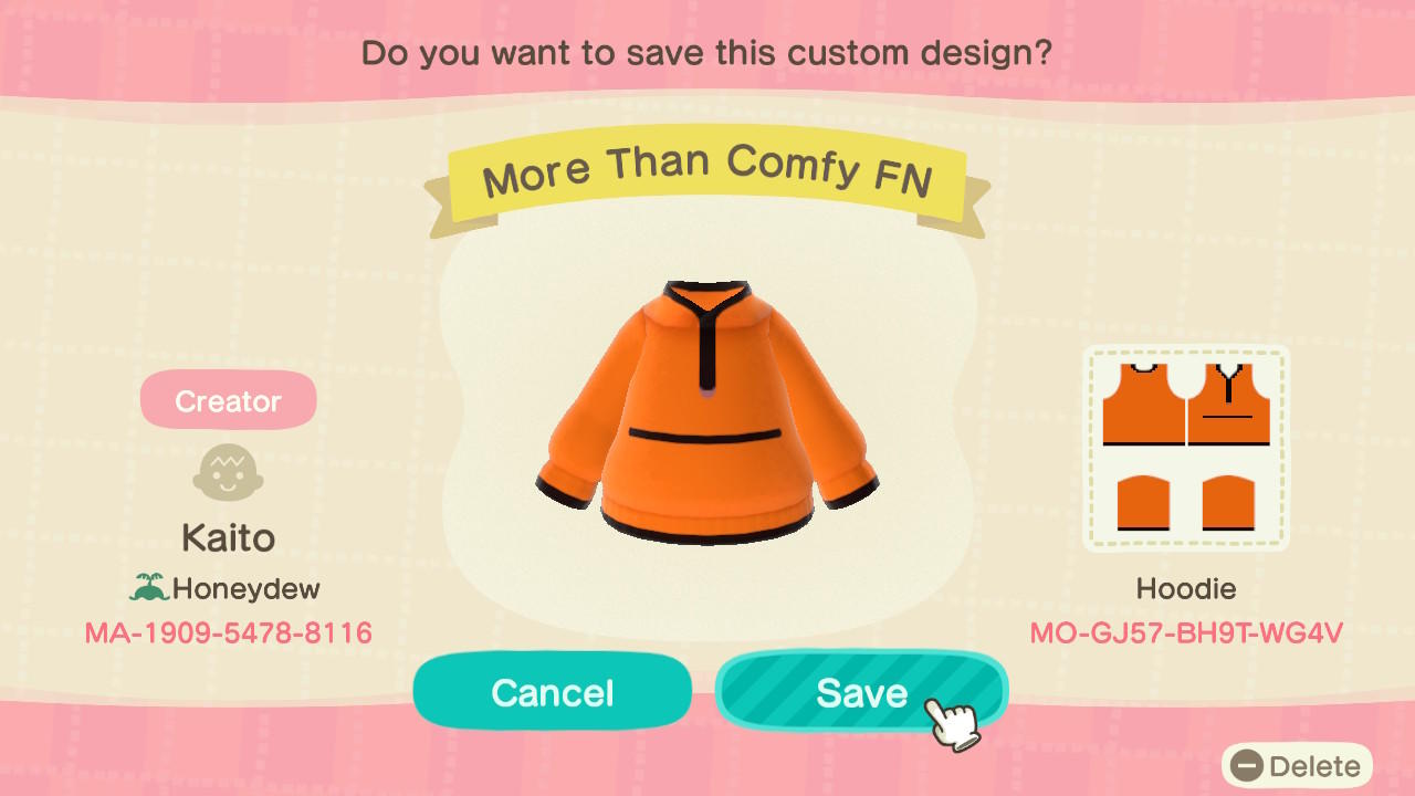 Animal Crossing Design Code: MO-GJ57-BH9T-WG4V More Than Comfy FN