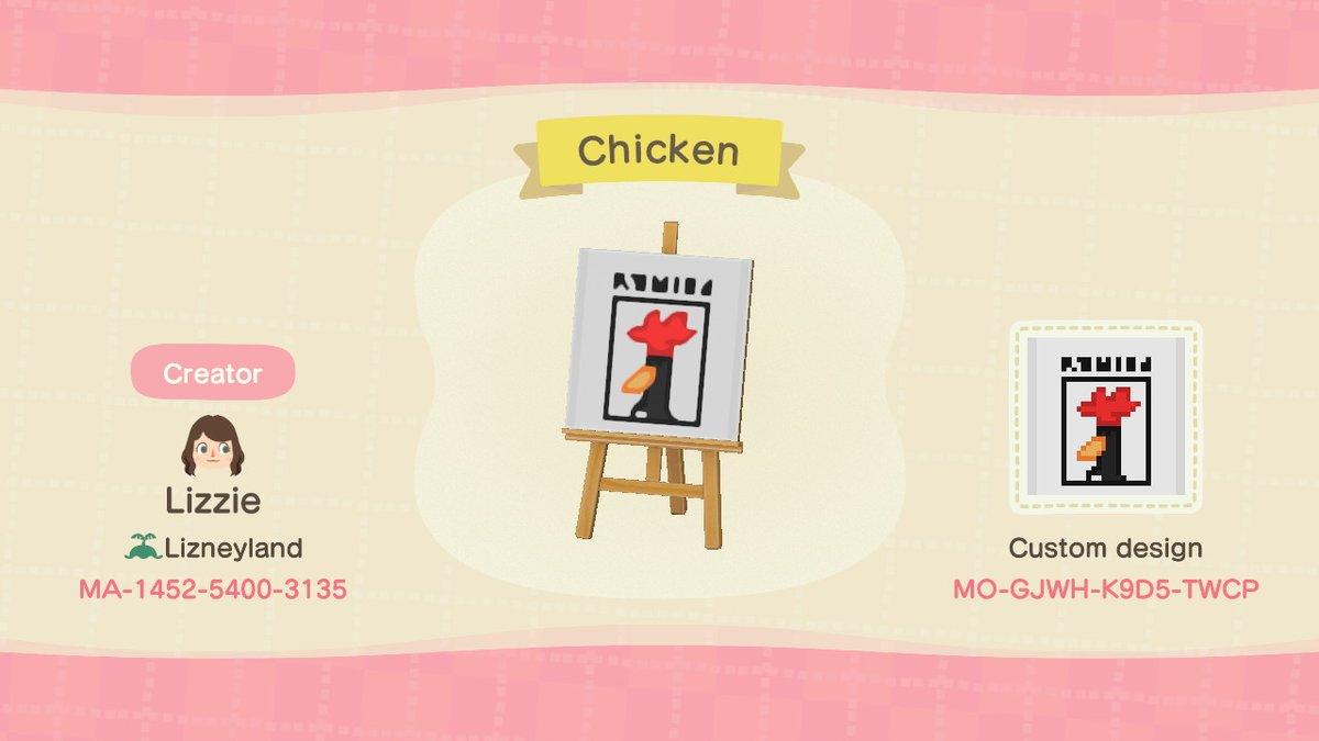 Animal Crossing Design Code: MO-GJWH-K9D5-TWCP Chicken