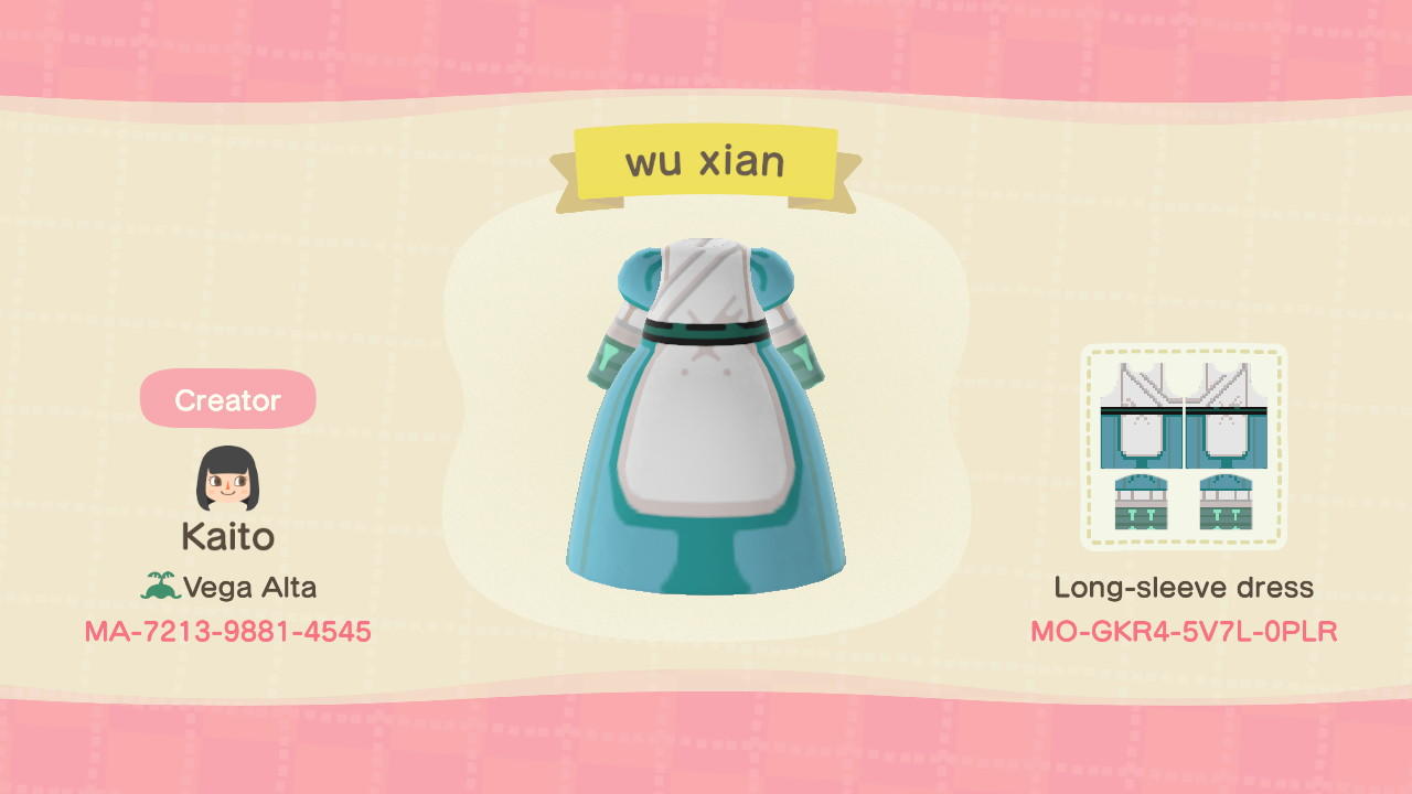 Animal Crossing Design Code: MO-GKR4-5V7L-0PLR WuXian Legend Of Hei