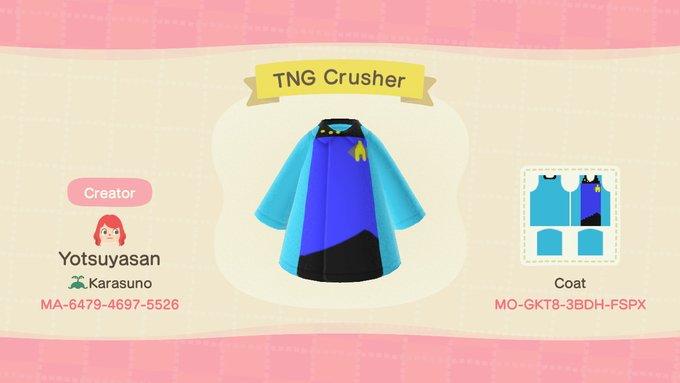 Animal Crossing Design Code: MO-GKT8-3BDH-FSPX TNG Crusher