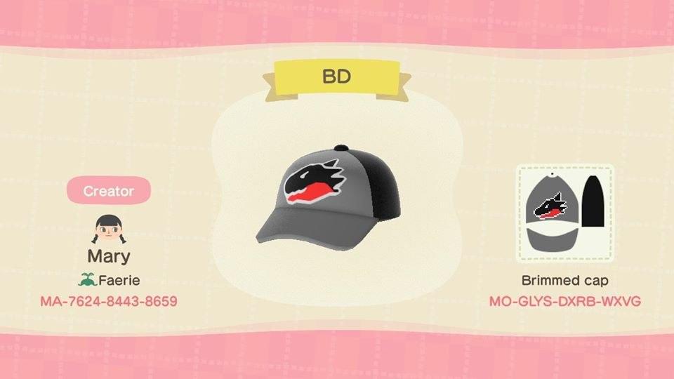 Animal Crossing Design Code: MO-GLYS-DXRB-WXVG Bad Dragon