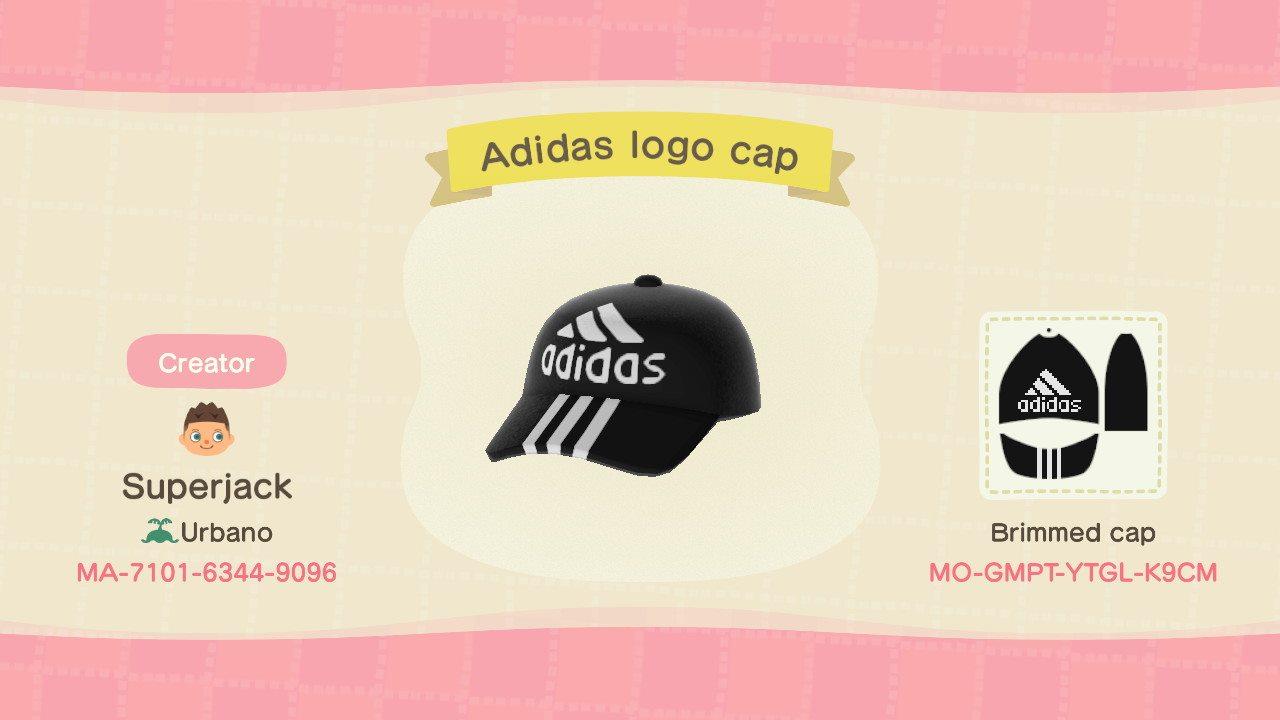 Animal Crossing Design Code: MO-GMPT-YTGL-K9CM Adidas Logo Cap
