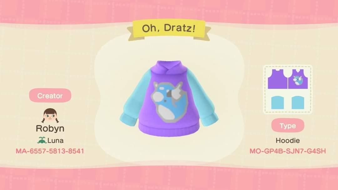 Animal Crossing Design Code: MO-GP4B-SJN7-G4SH Oh, Dratz!