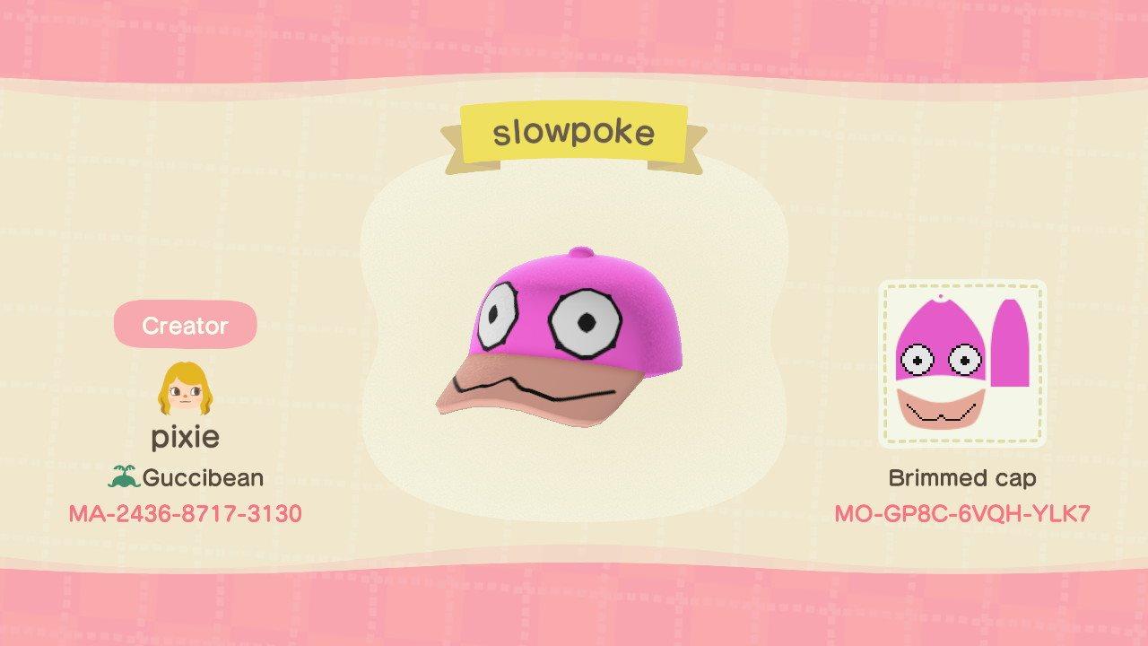 Animal Crossing Design Code: MO-GP8C-6VQH-YLK7 Slowpoke