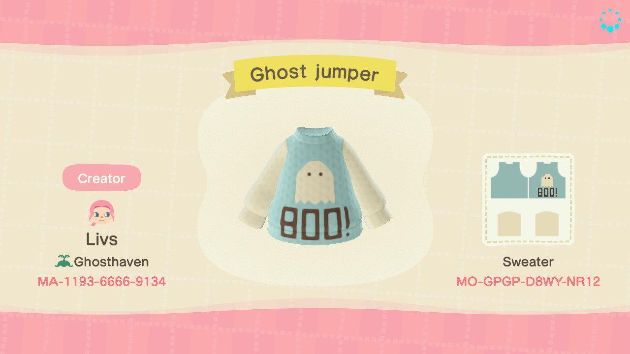 Animal Crossing Design Code: MO-GPGP-D8WY-NR12 ghost jumper