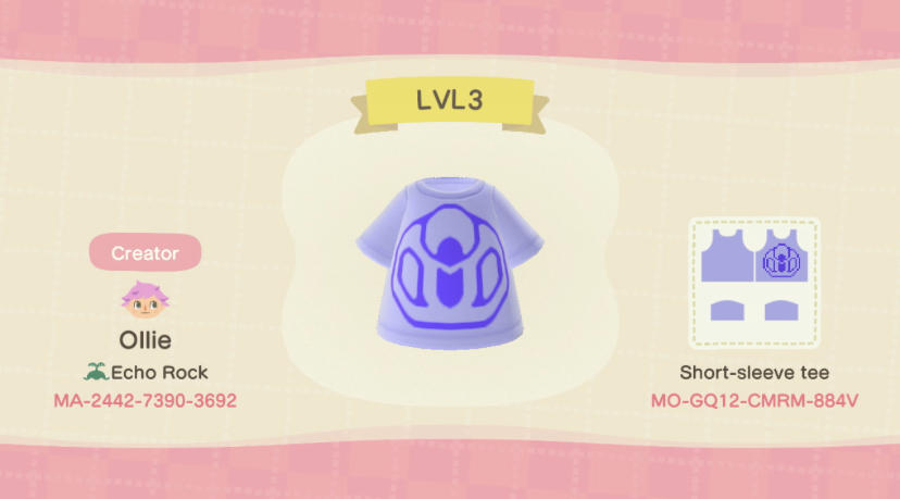 Animal Crossing Design Code: MO-GQ12-CMRM-884V Neokosmos LVL3