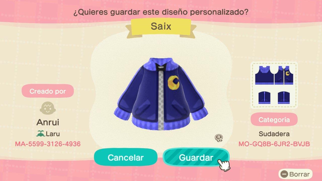 Animal Crossing Design Code: MO-GQ8B-6JR2-BVJB KHBBS - Saix/Isa