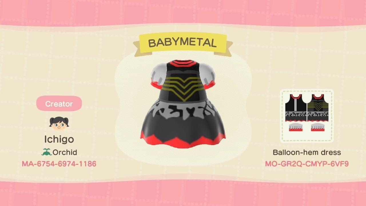 Animal Crossing Design Code: MO-GR2Q-CMYP-6VF9 BABYMETAL