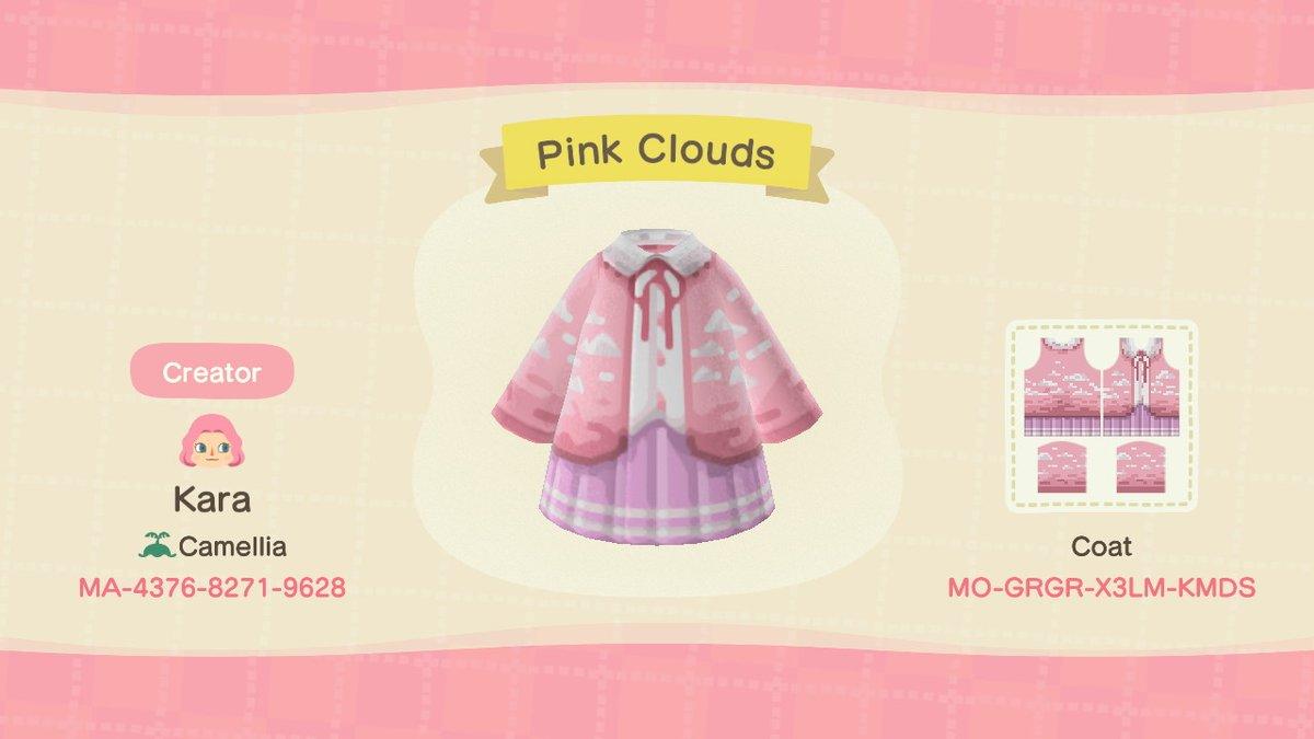 Animal Crossing Design Code: MO-GRGR-X3LM-KMDS Pink Clouds