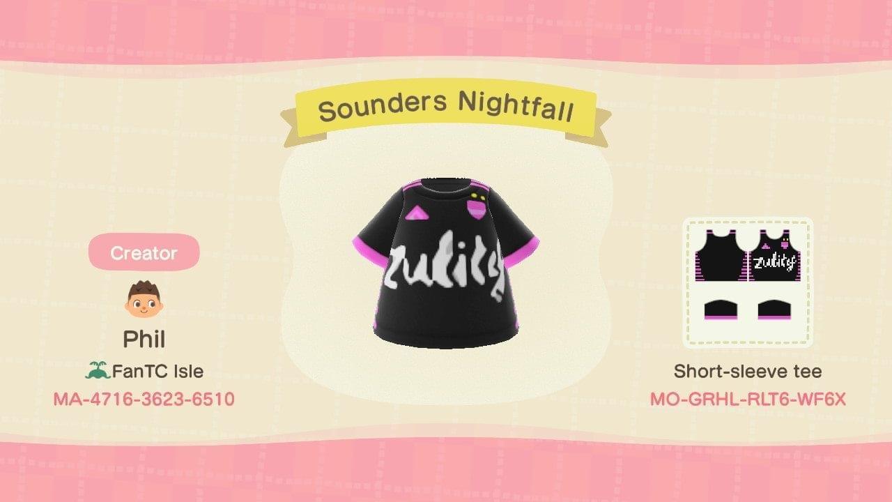Animal Crossing Design Code: MO-GRHL-RLT6-WF6X Sounders Nightfall