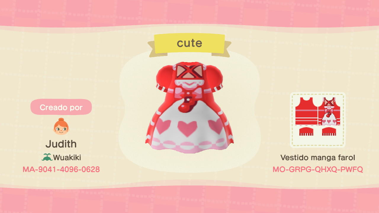 Animal Crossing Design Code: MO-GRPG-QHXQ-PWFG Cute