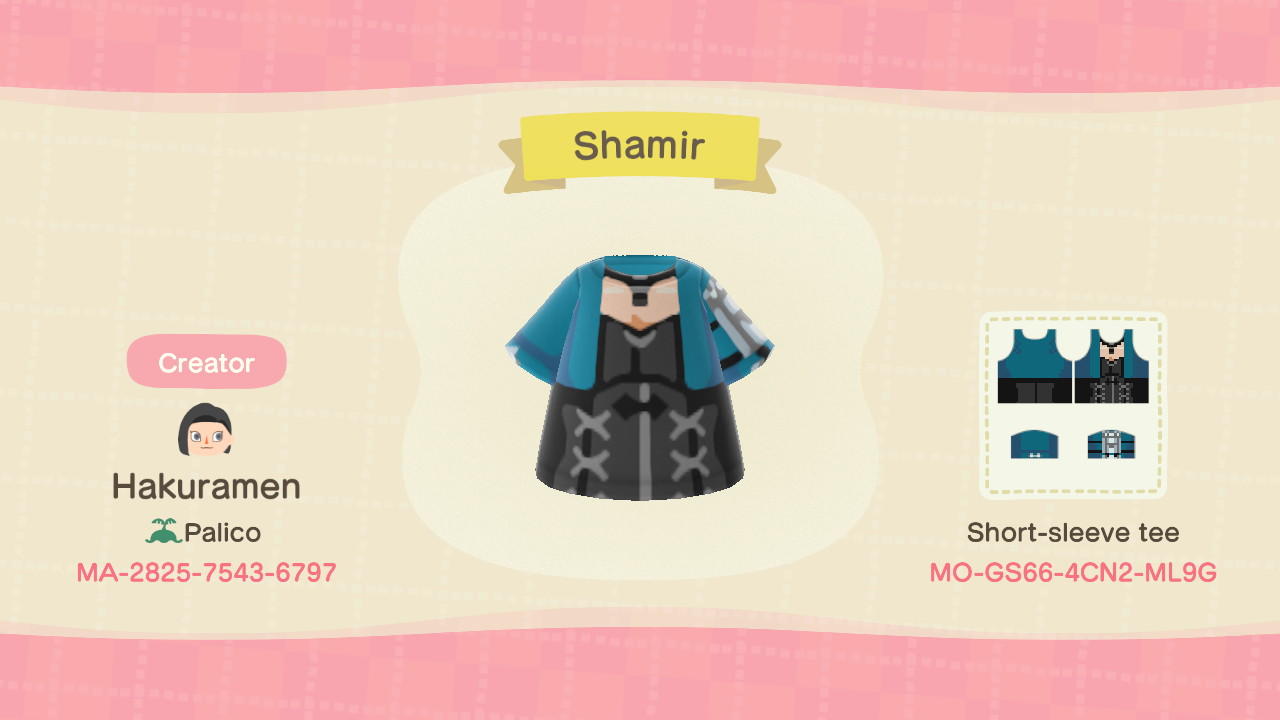 Animal Crossing Design Code: MO-GS66-4CN2-ML9G Shamir - Fire Emblem