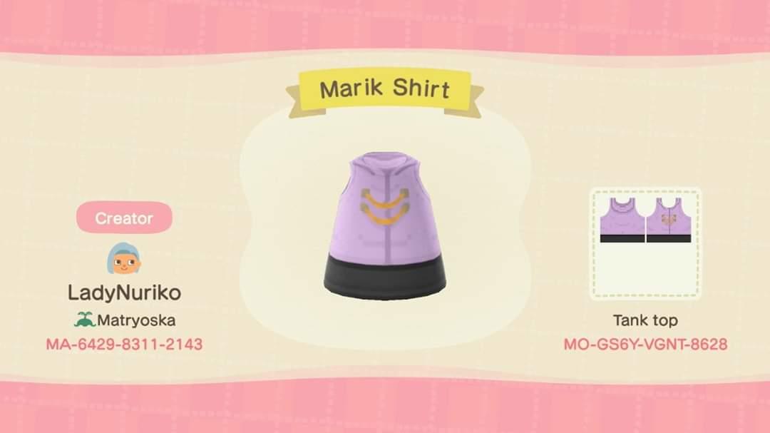 Animal Crossing Design Code: MO-GS6Y-VGNT-8628 Yu-Gi-Oh! Marik