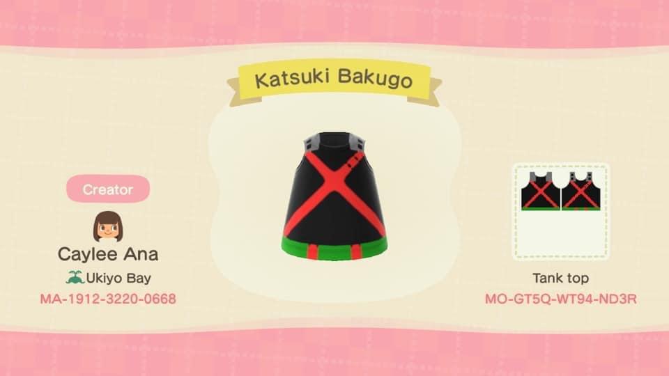 Animal Crossing Design Code: MO-GT5Q-WT94-ND3R Katsuki Bakugo