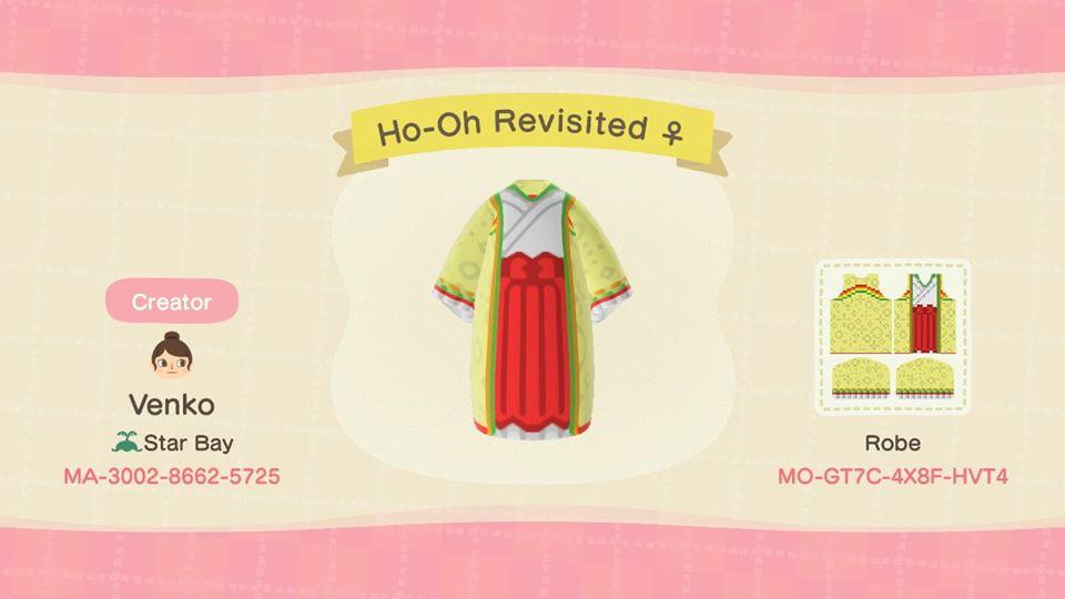 Animal Crossing Design Code: MO-GT7C-4X8F-HVT4 Ho-Oh Revisted