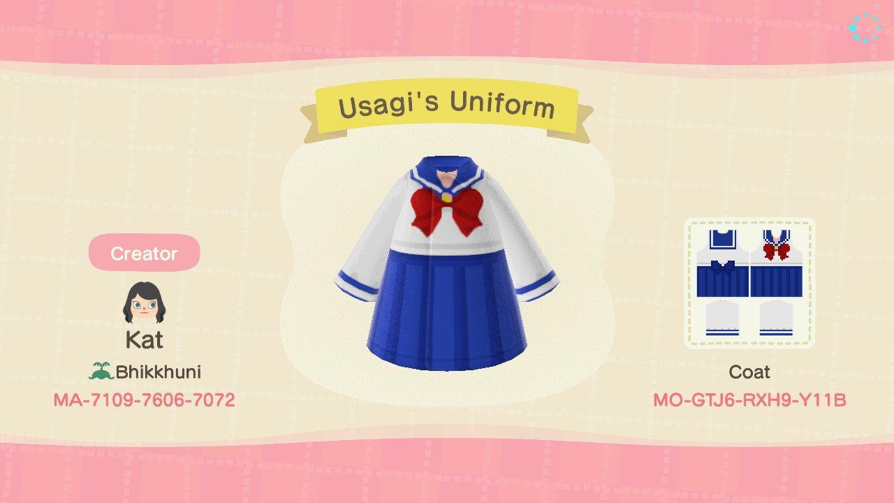 Animal Crossing Design Code: MO-GTJ6-RXH9-Y11B Usagi's Uniform