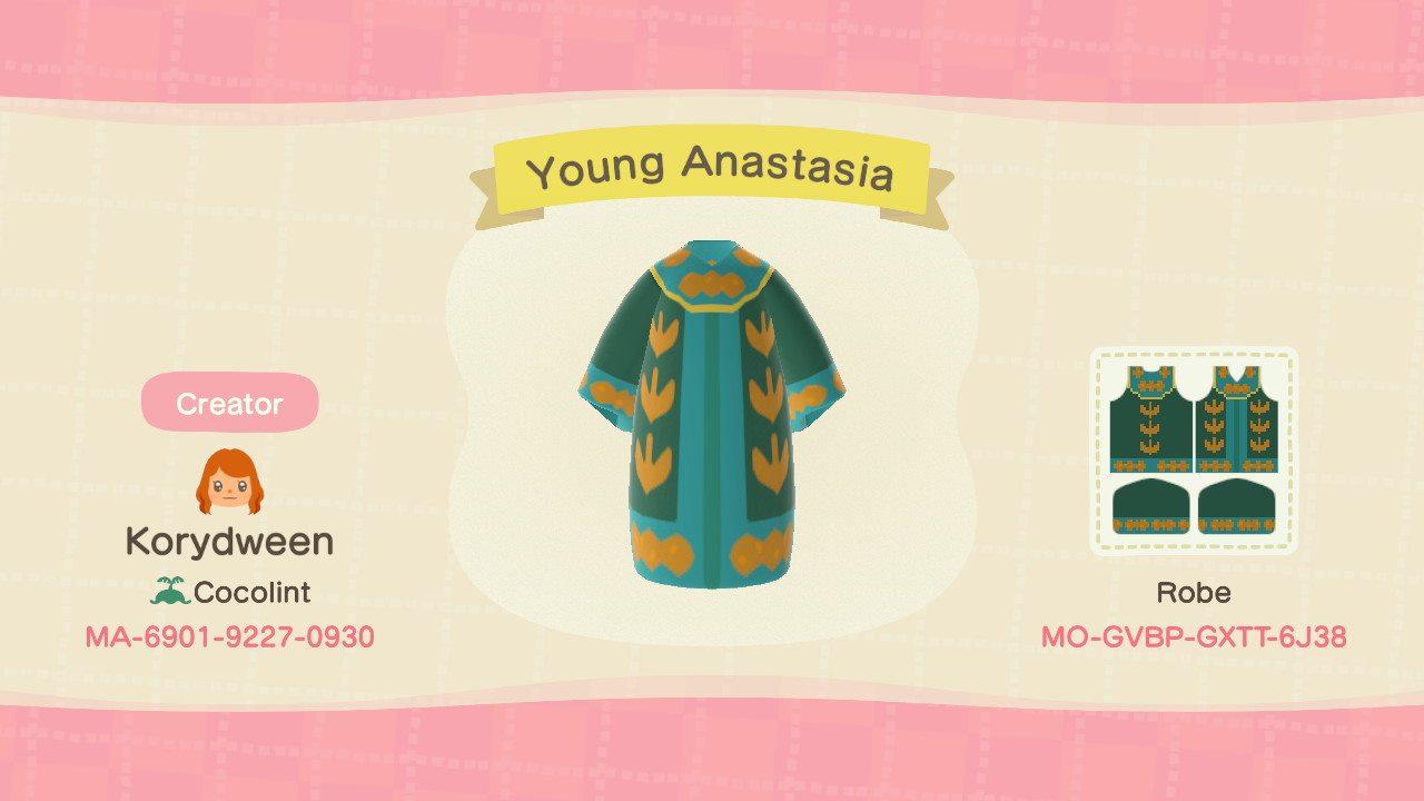 Animal Crossing Design Code: MO-GVBP-GXTT-6J38 Young Anastasia