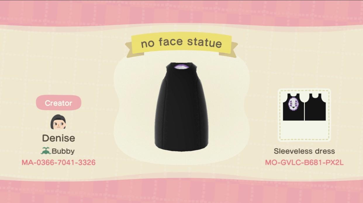 Animal Crossing Design Code: MO-GVLC-B681-PX2L No Face Statue