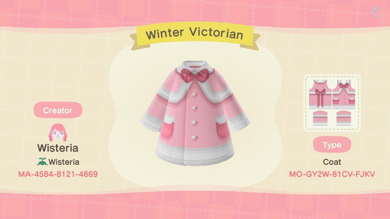 Animal Crossing Design Code: MO-GY2W-81CV-FJKV Winter Victorian