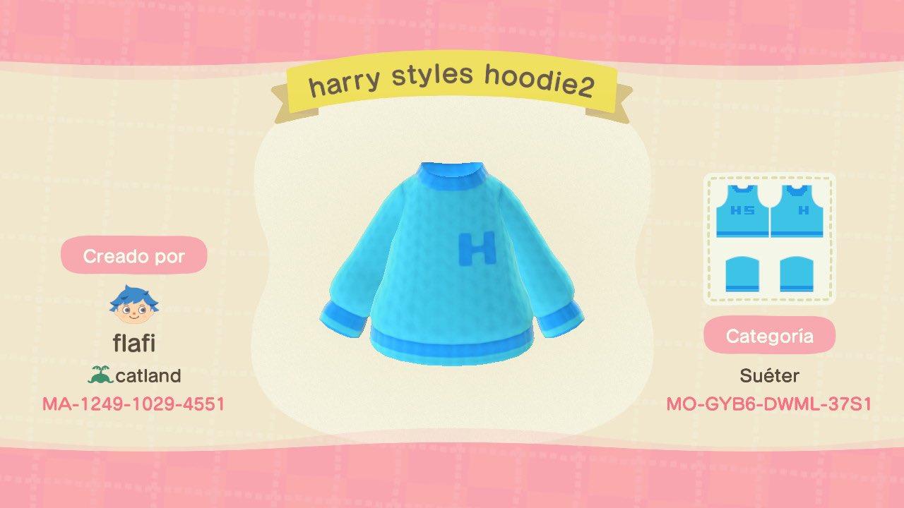 Animal Crossing Design Code: MO-GYB6-DWML-37S1 Harry Styles blue