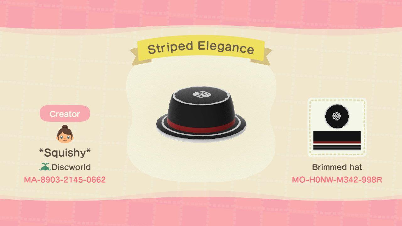 Animal Crossing Design Code: MO-H0NW-M342-998R Striped Elegance