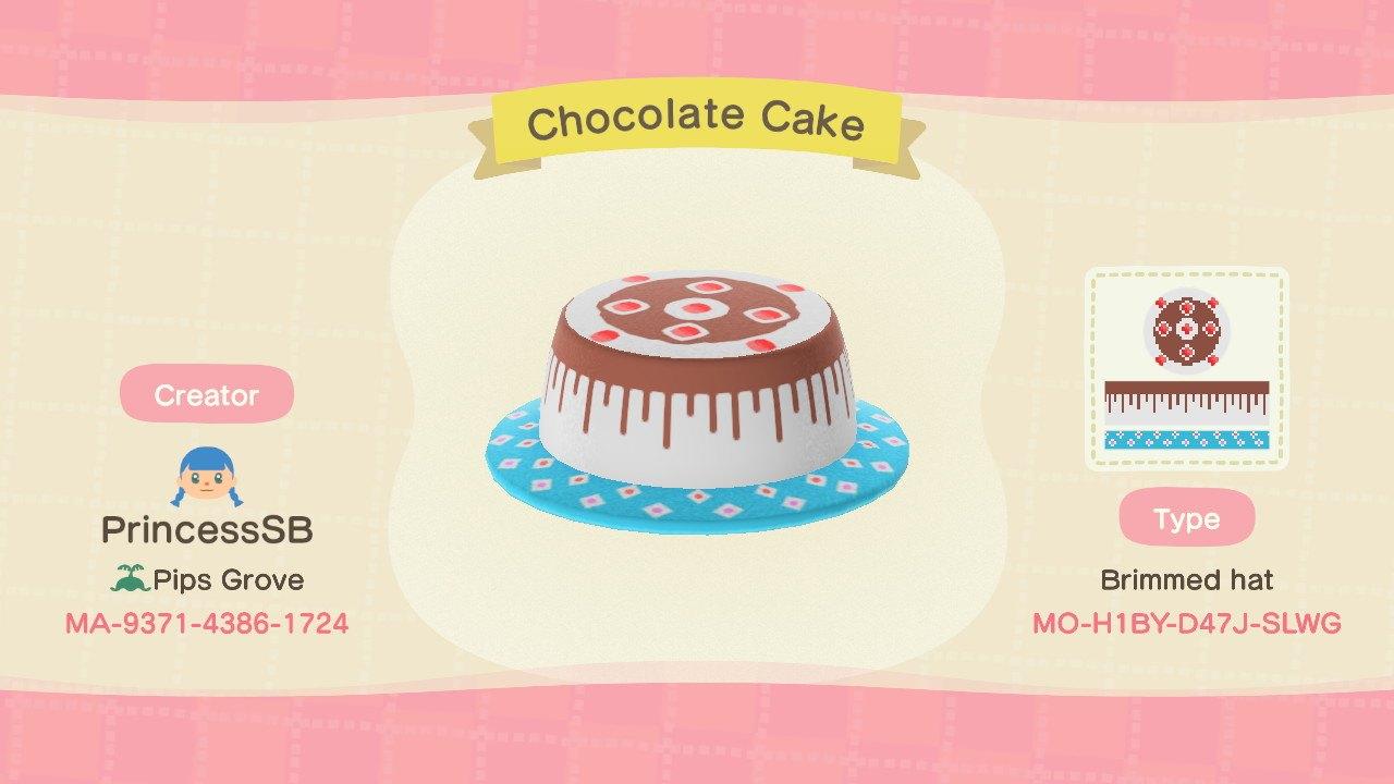 Animal Crossing Design Code: MO-H1BY-D47J-SLWG Chocolate Cake