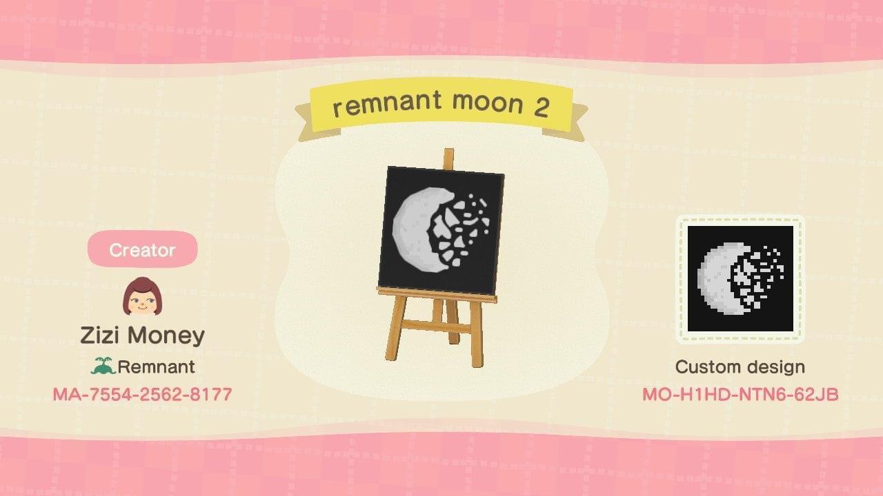 Animal Crossing Design Code: MO-H1HD-NTN6-62JB Remnant Moon - RWBY