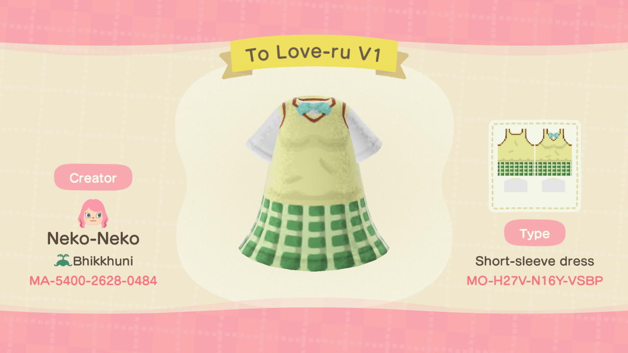 Animal Crossing Design Code: MO-H27V-N16Y-VSBP To Loveる V1
