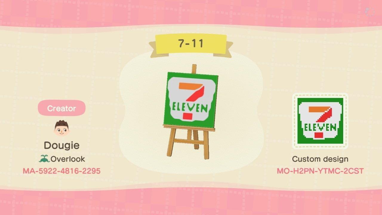 Animal Crossing Design Code: MO-H2PN-YTMC-2CST 7-11