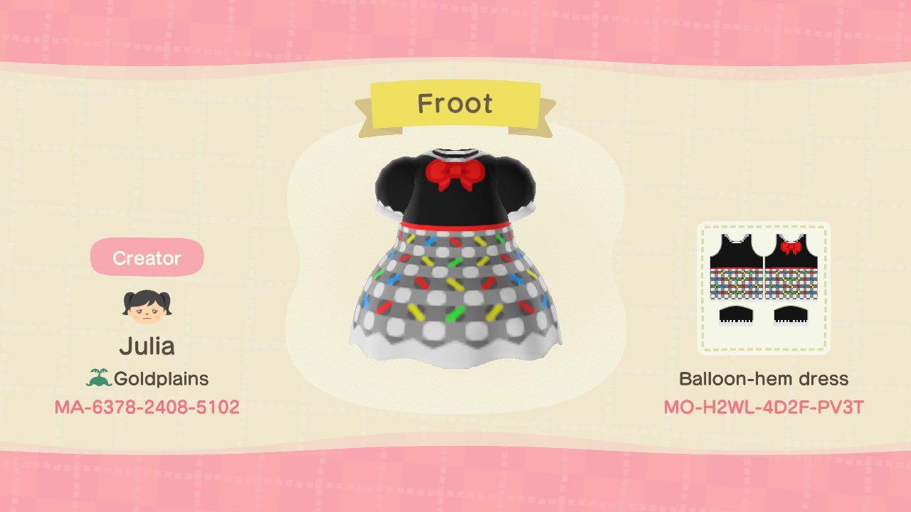 Animal Crossing Design Code: MO-H2WL-4D2F-PV3T Froot