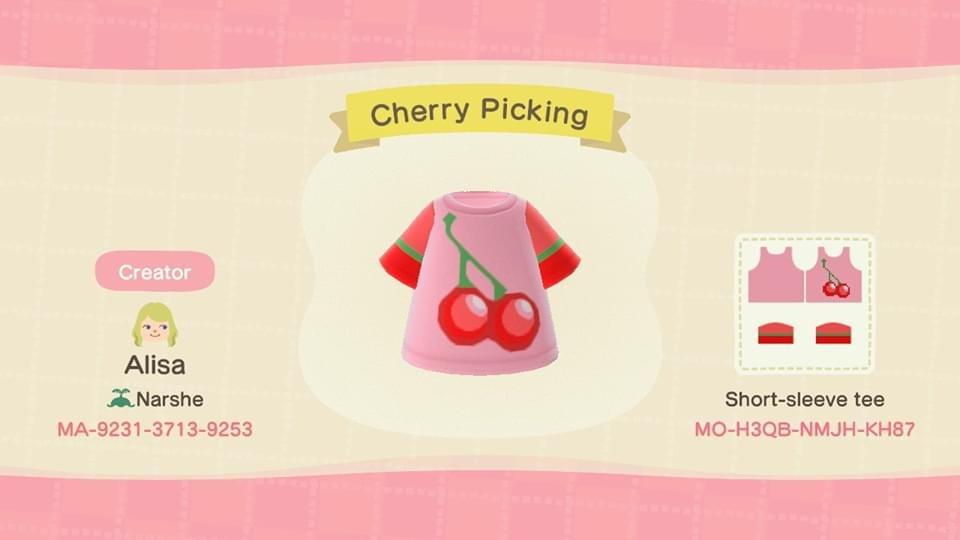 Animal Crossing Design Code: MO-H3QB-NMJH-KH87 Cherry Picking