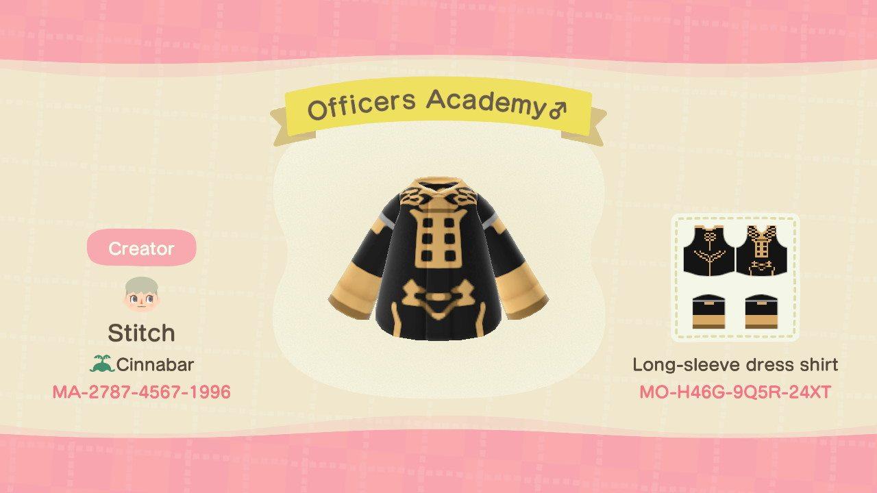 Animal Crossing Design Code: MO-H46G-9Q5R-24XT Officers Academy