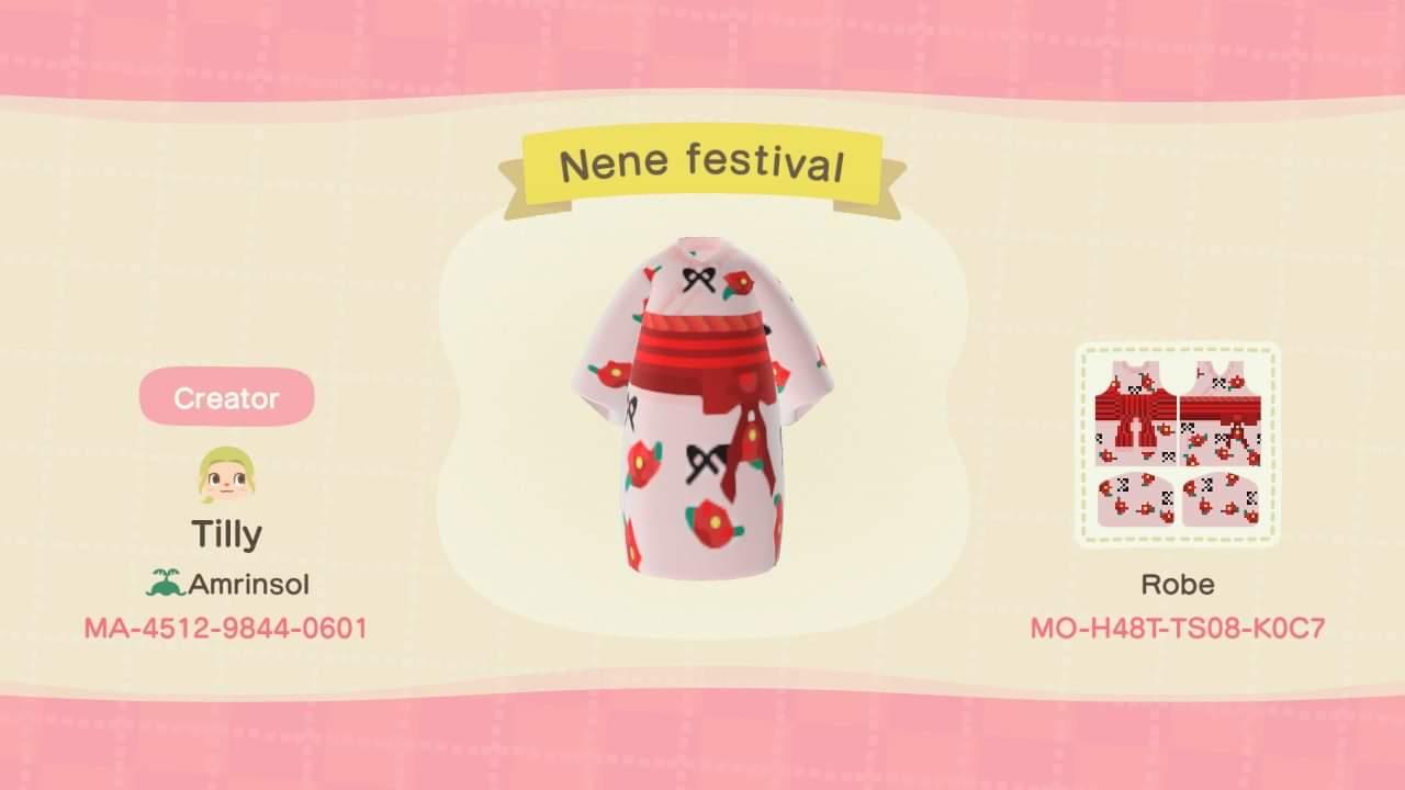 Animal Crossing Design Code: MO-H48T-TS08-K0C7 Nene festival