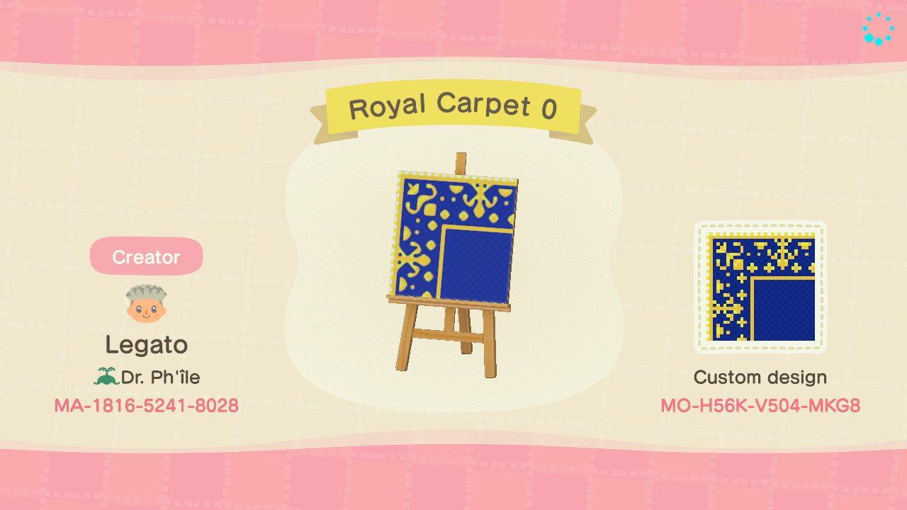 Animal Crossing Design Code: MO-H56K-V504-MKG8 Royal Carpet 0